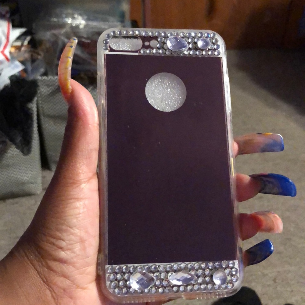 iPhone 7/8 Plus mirrored silicone bling case